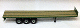 FLATBED TRAILER TRI AXLE GREEN